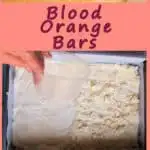 a pinterest image for blood orange bars with text overlay