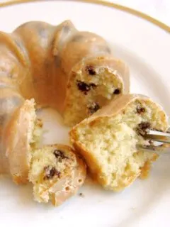 s Baileyd baby bundt cake on a plate