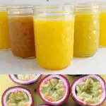 a pinterest image for passion fruit curd recipe
