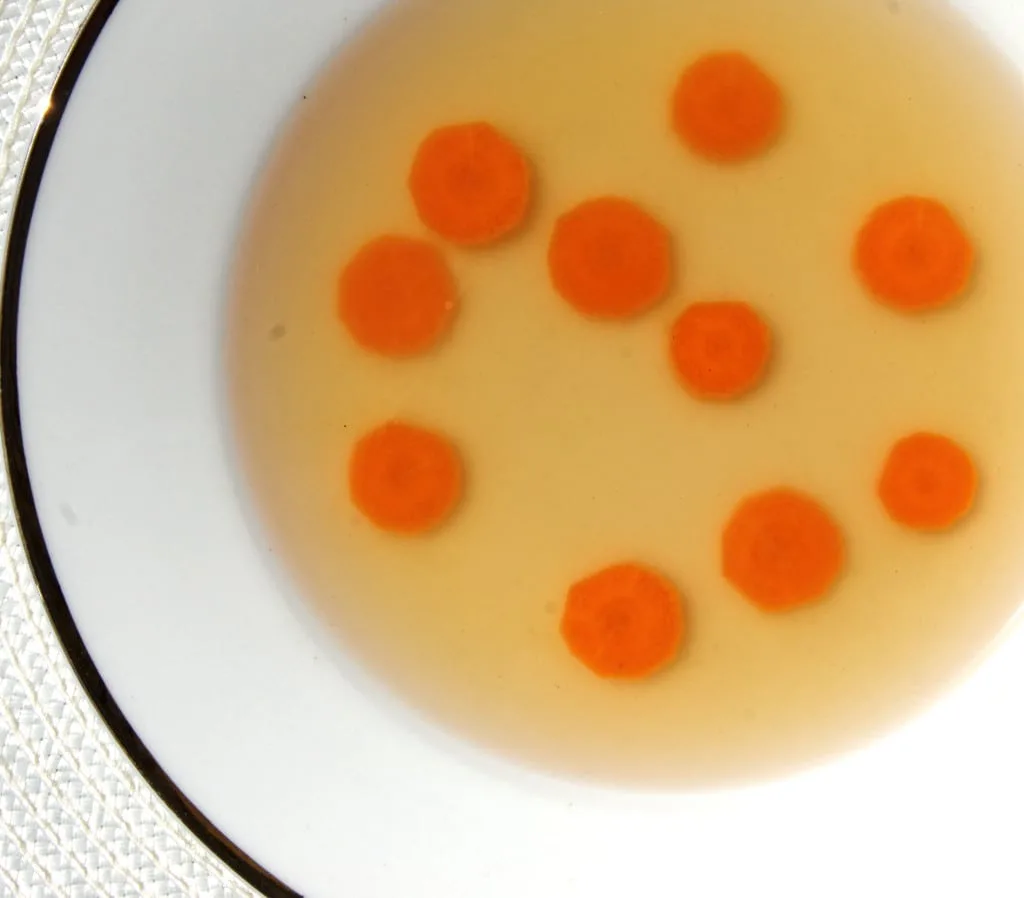 Homemade chicken stock is quick and easy to make.