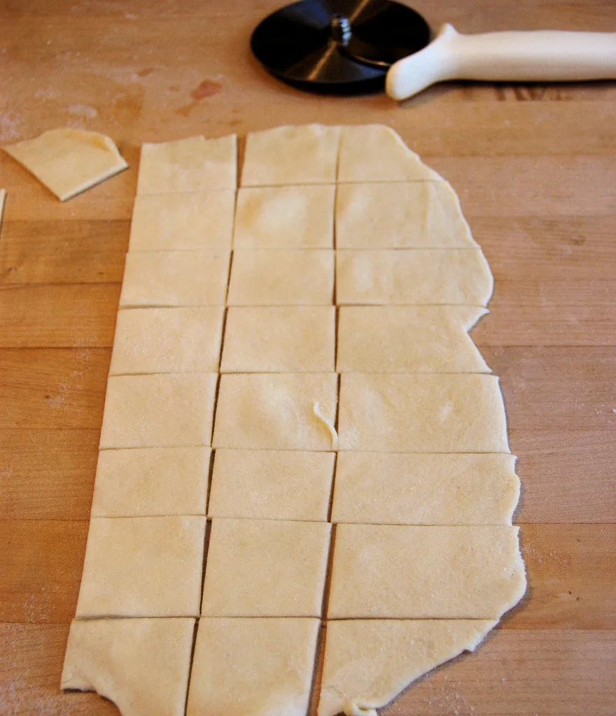 The dough can be cut into any shape. Don't worry if they're not perfect, they'll go so fast you won't have time to look at them.
