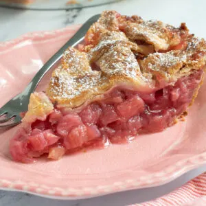 beauty shot rhubarb pie