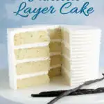 a pinterest image for making a layer cake with text overlay