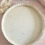 a pinterest image for tart dough with text overlay.