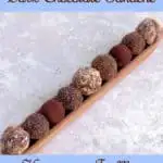 a pinterest image for chocolate truffles with text overlay