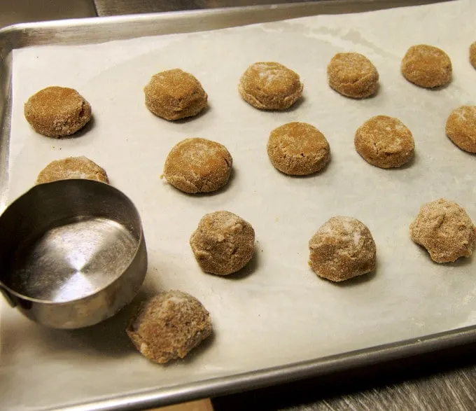 ginger cookies on a tray