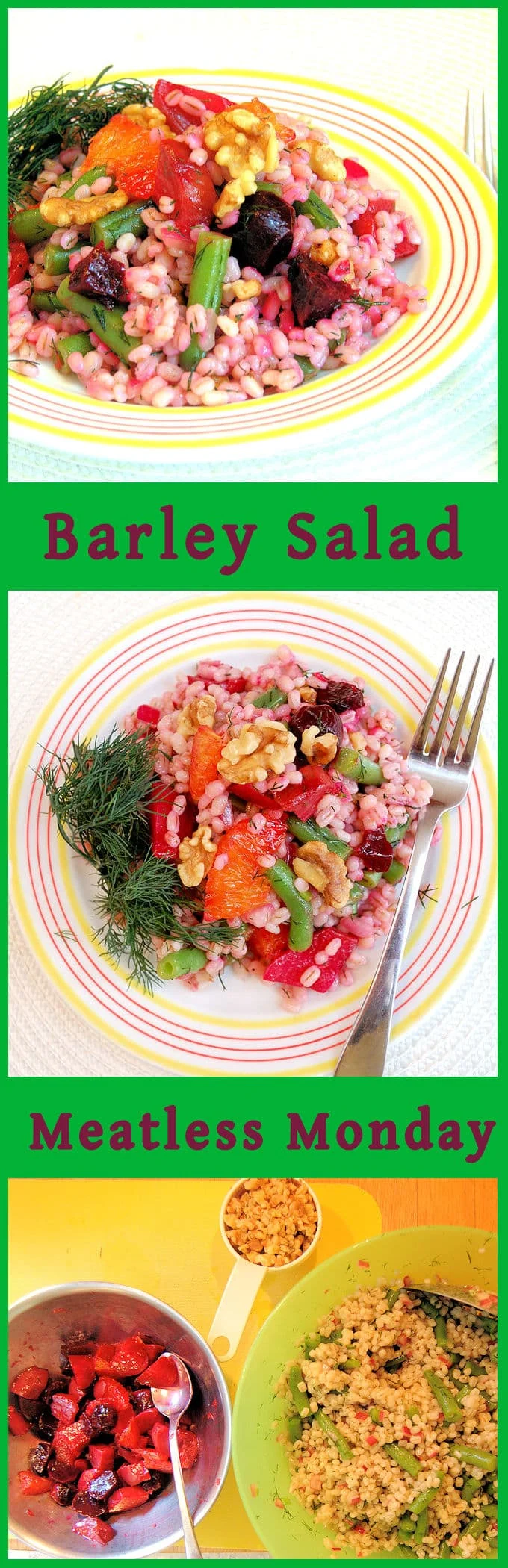 Barley Salad With Green Beans, Beets and Pickled Onion Baking Sense