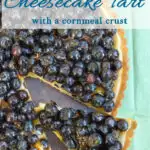 a pinterest image for blueberry cheesecake tart