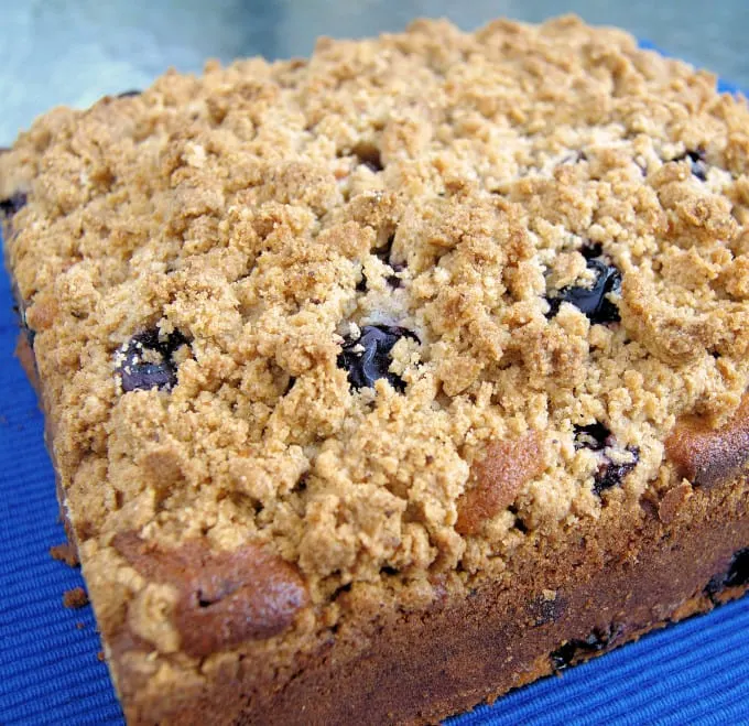 a Blueberry Crumb Cake