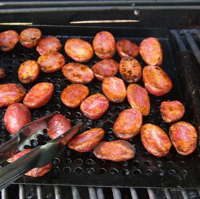 grilled potatoes