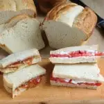 BLT and PB&J on white bread