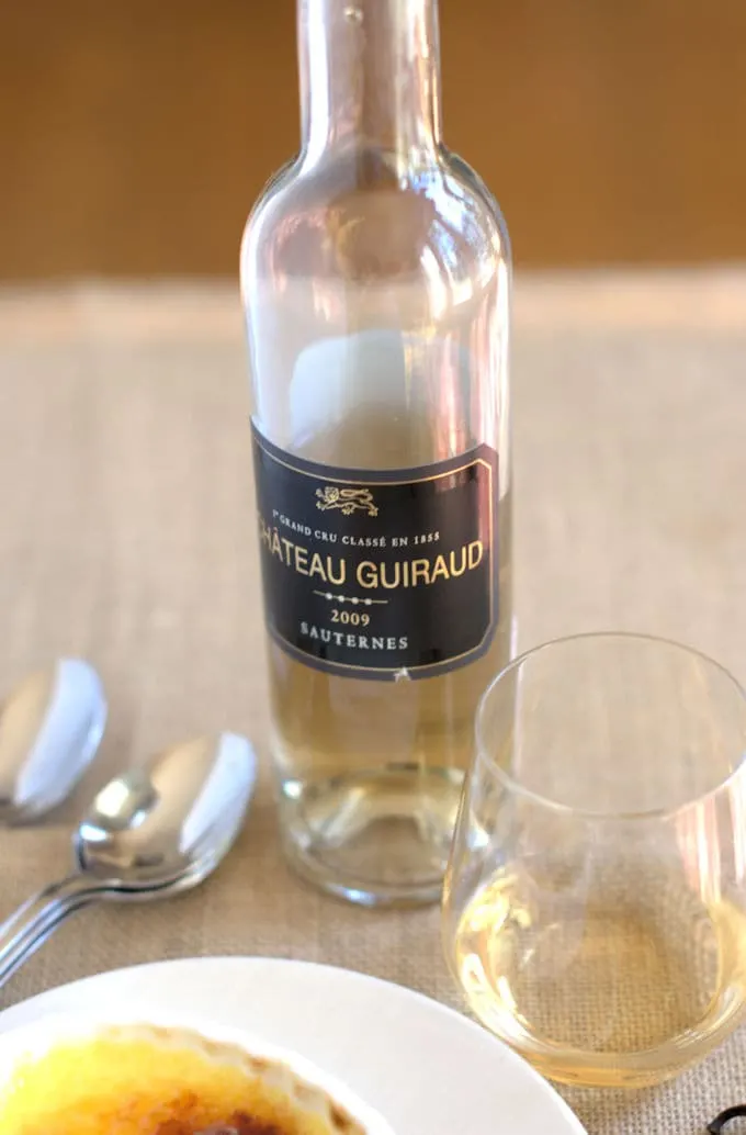 a bottle of sauternes