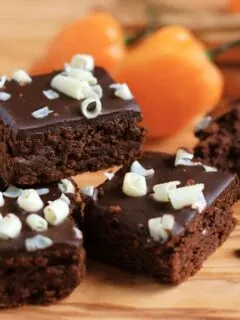 a stack of habanero brownies