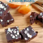 a pinterest image for habanero brownies with text overlay