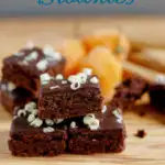 a pinterest image for habanero brownies with text overlay