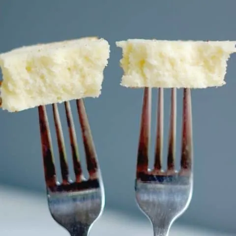 Cake batter made with reverse creaming and traditional cream mixing metods