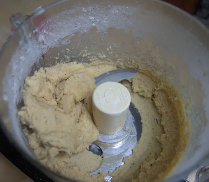 walnut dough in a food processor