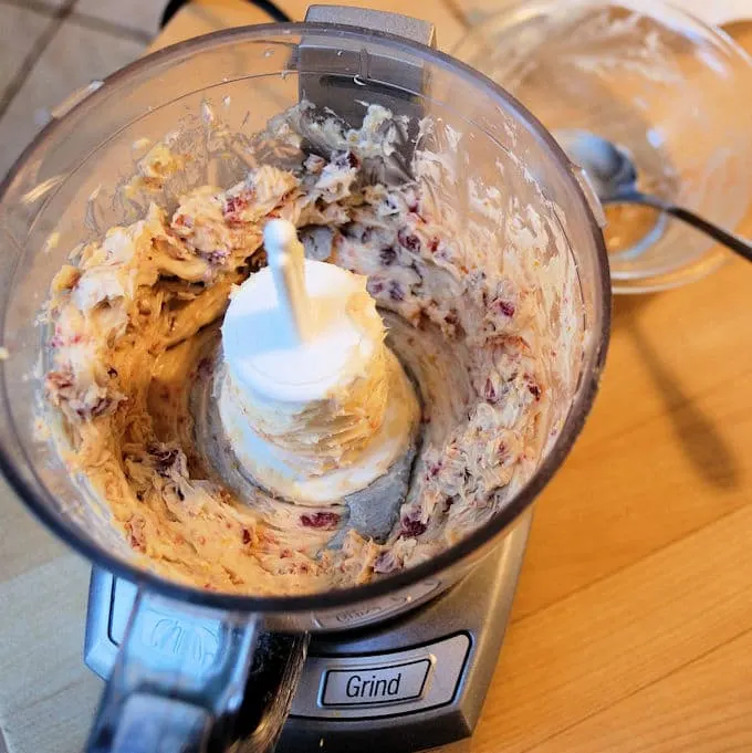 cranberry maple butter in a food processor