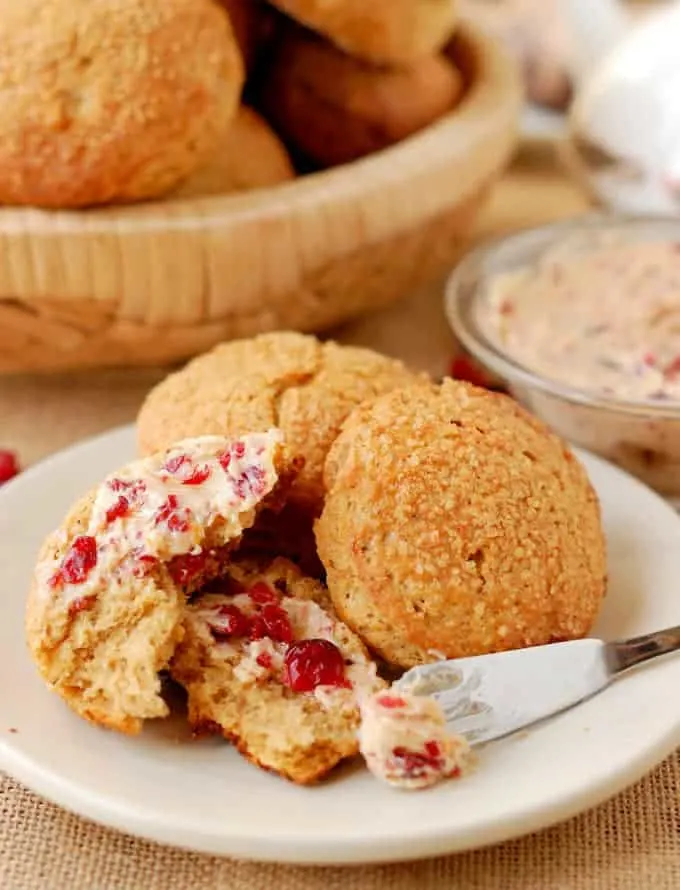 gingerbread scones with cranberry maple butter