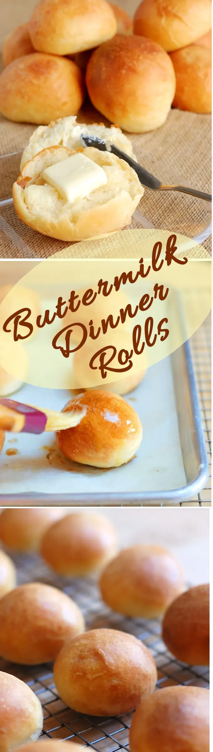 If you want to make the perfect dinner roll, look no further. Buttermilk dinner rolls are soft, buttery, light and luscious.