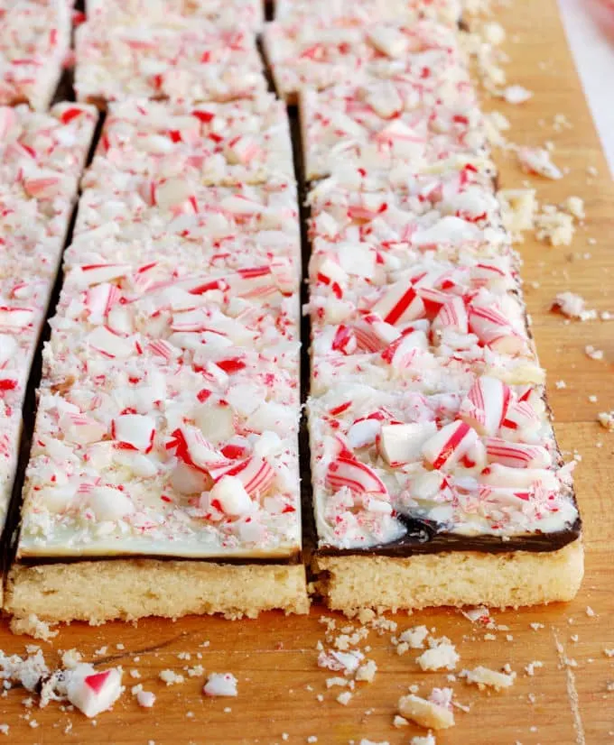 peppermint bark shortbread