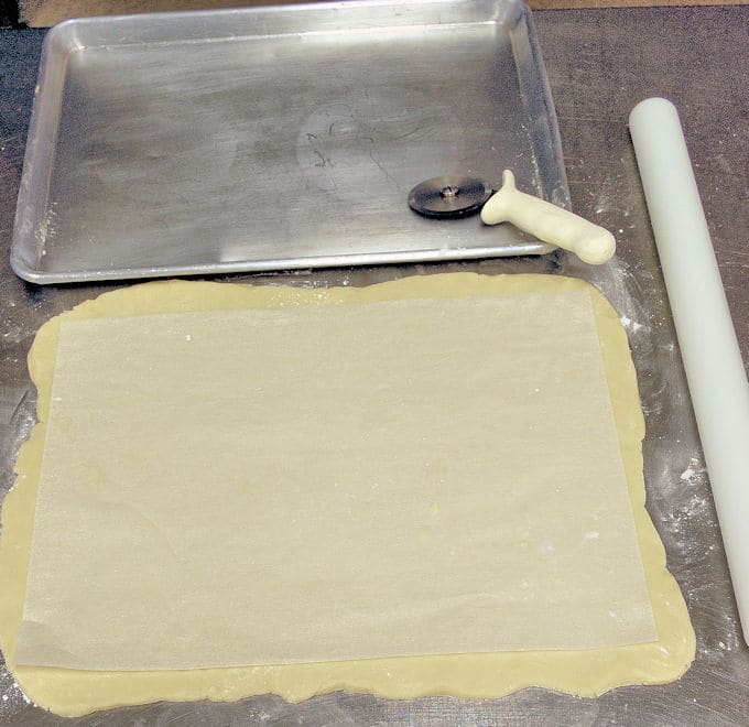rolled shortbread dough
