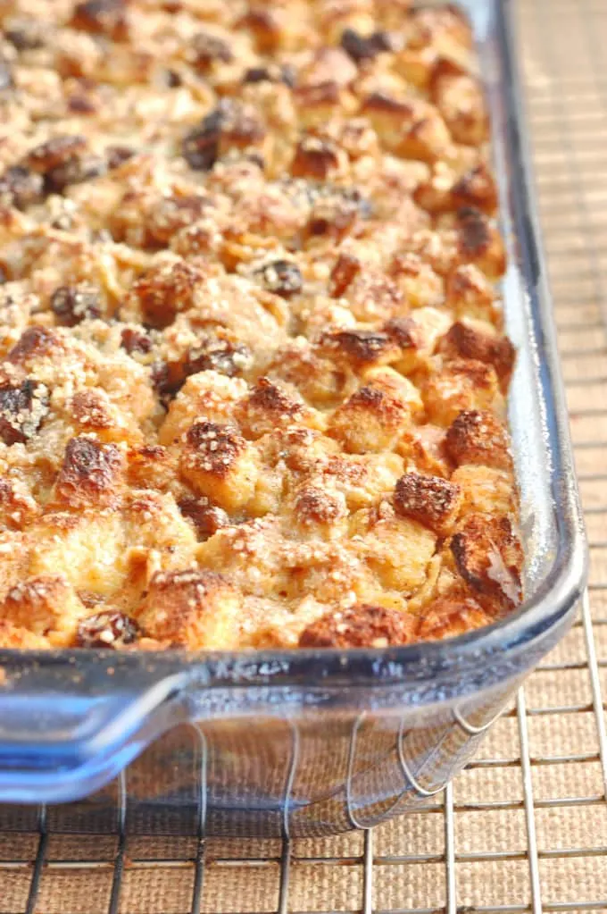 warm bread pudding