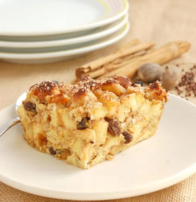 rum raisin bread pudding