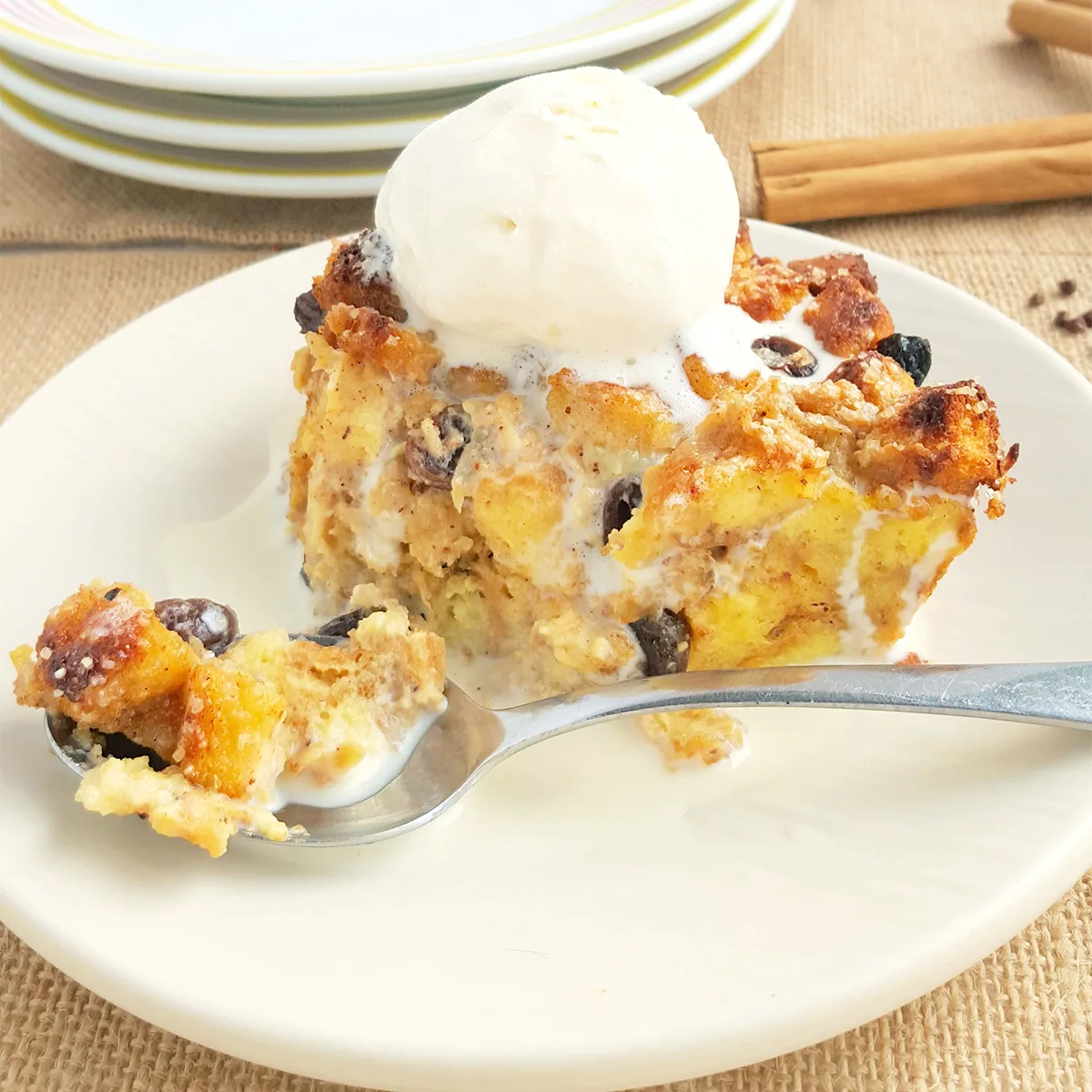 Rum Raisin Bread Pudding