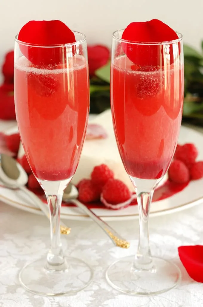 raspberry rose bellini