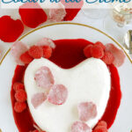 a pinterest image for coeur a la creme with text overlay.