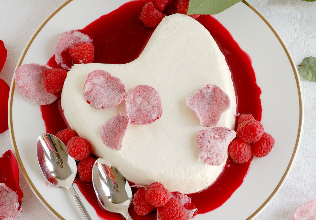 Coeur a la Creme with Raspberry Rose Sauce Baking Sense®