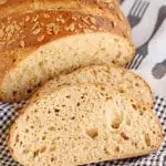a loaf of cracked wheat bread