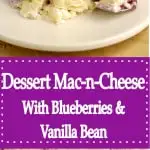 a pinterest image for dessert mac-n-cheese with text overlay