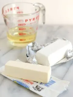 Butter, shortening and oil can all be used in cake batter