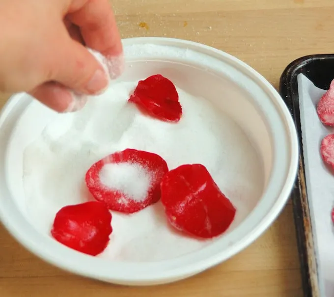 candied rose petals