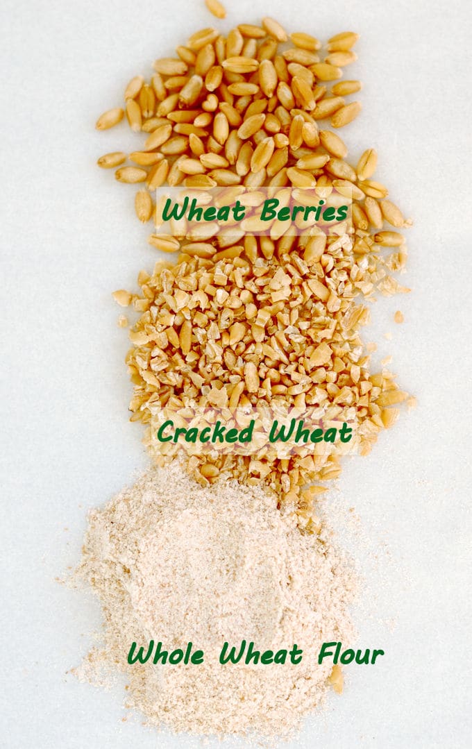 wheat berries and flour