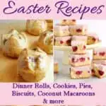 an image of easter recipes with text