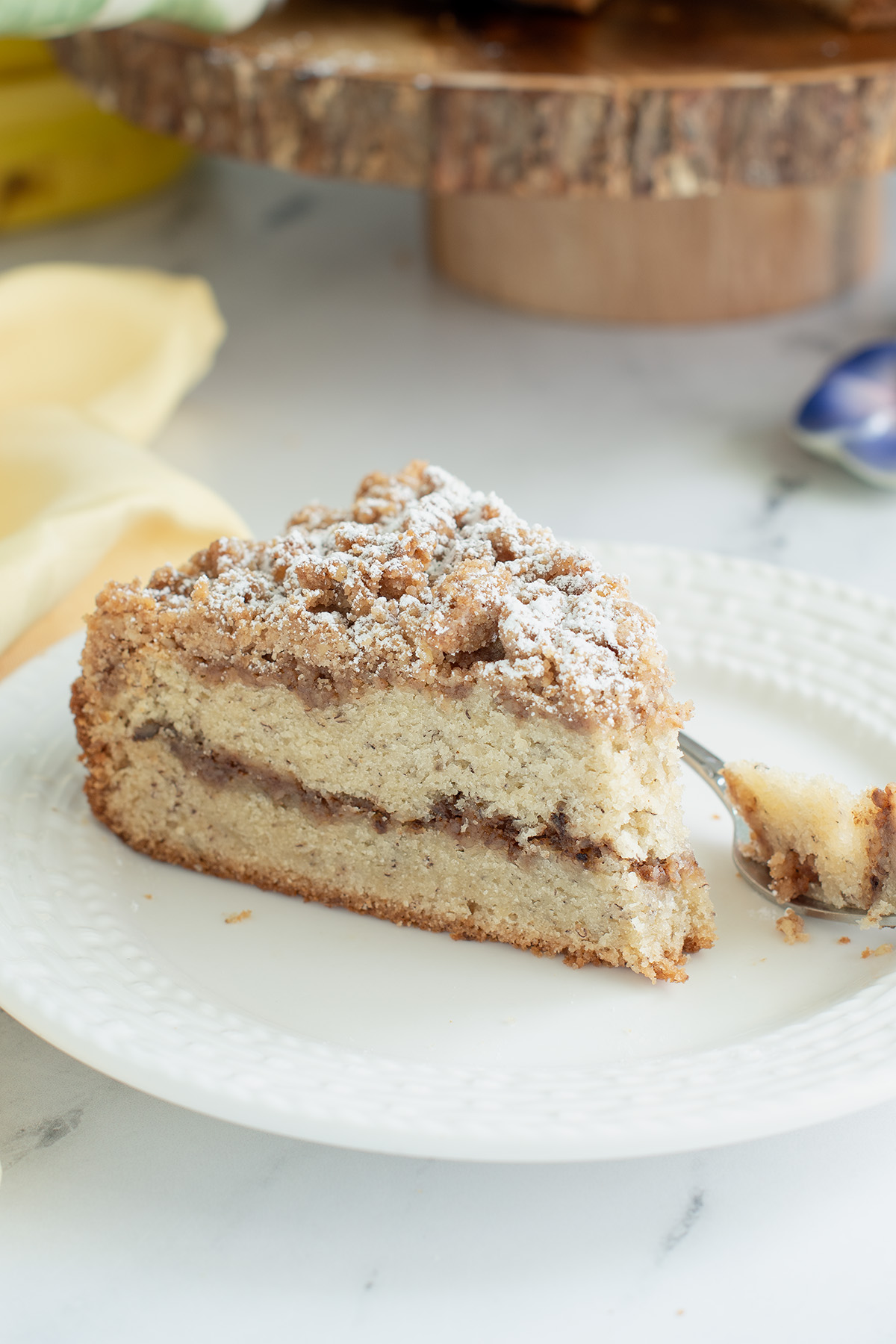 Banana Coffee Cake with Walnut Streusel