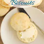 a pinterest image for a buttermilk biscuit recipe
