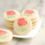 rose shortbread cookies