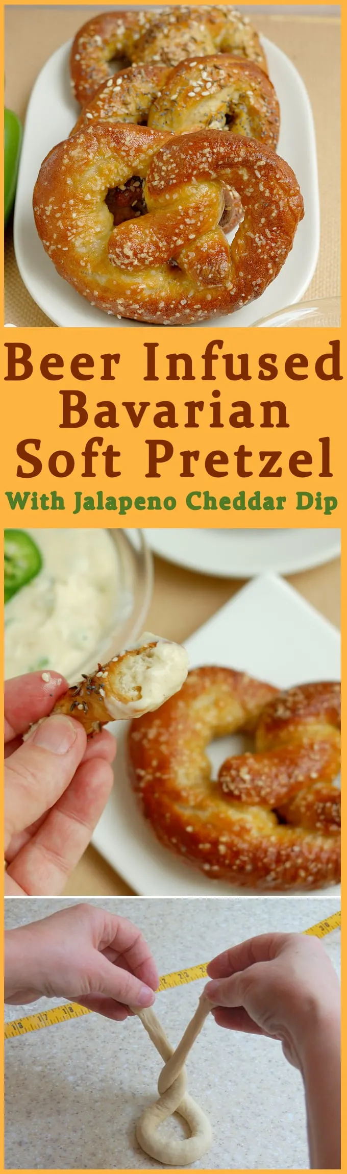Beer is delicious with a pretzel and in a pretzel. Easy to make and so delicious. Get the recipe and see photos how to shape and bake your own soft pretzels