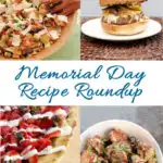 a pinterest image for memorial day recipe roundup with text overlay