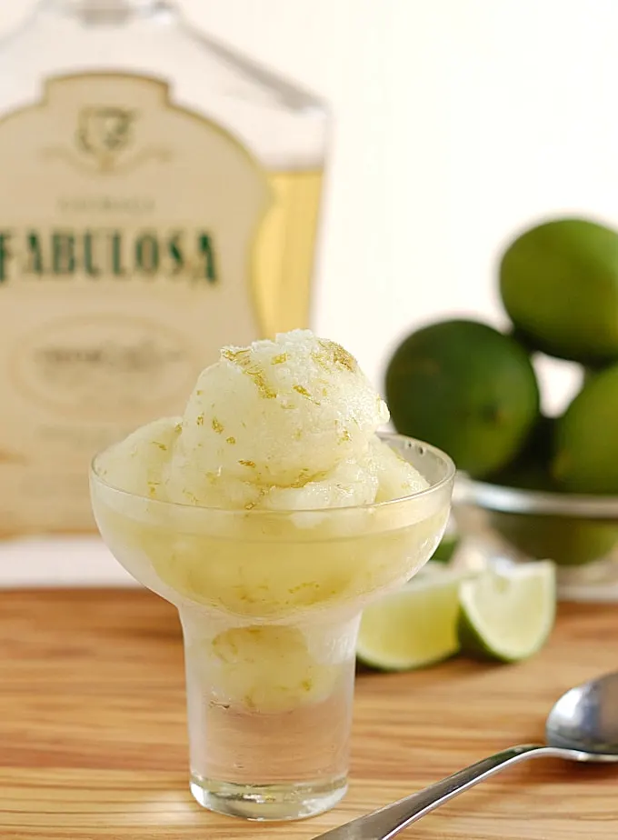 caipirinha sorbet with cachaça