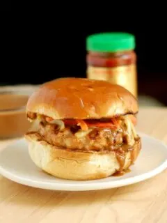 chicken satay burger with peanut sauce 2a