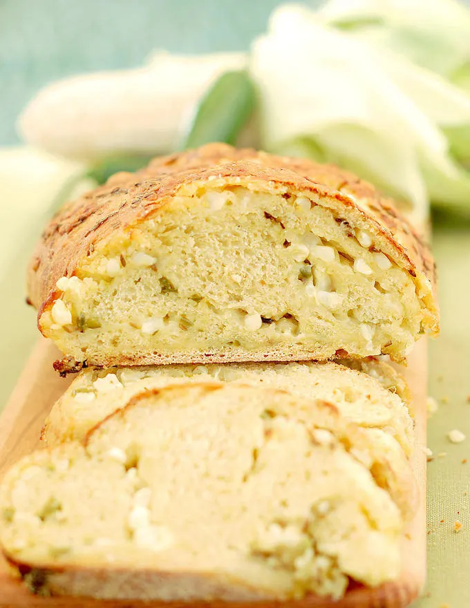 a loaf of sourdough cornbread