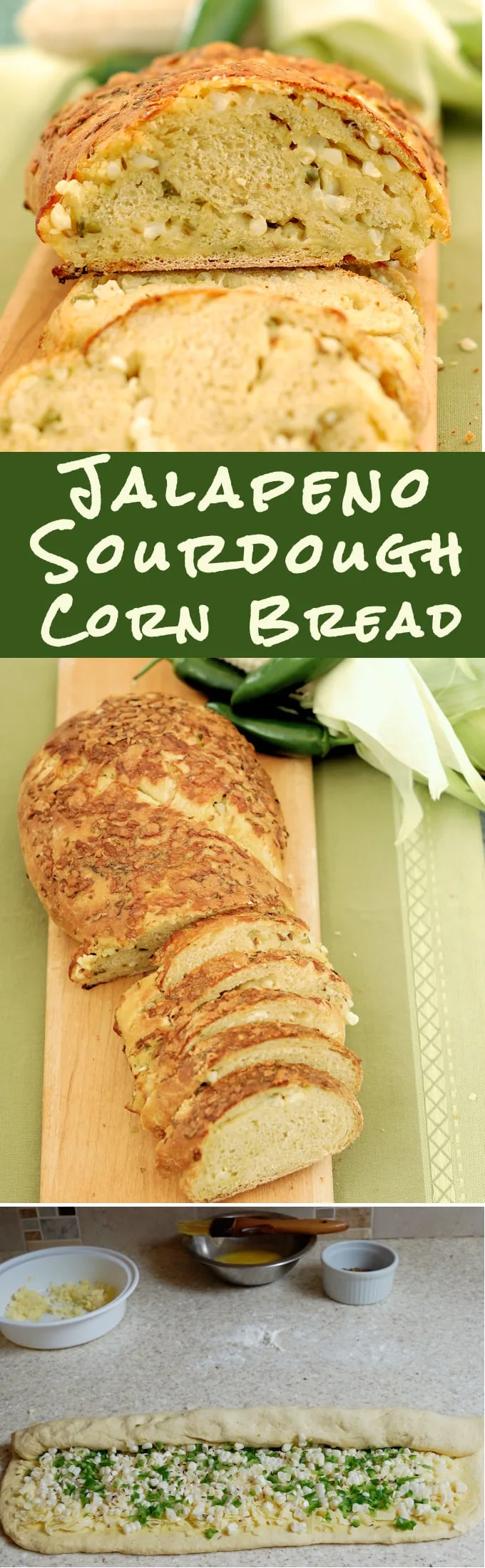 Spice up your sourdough bread with Jalapeno peppers. This hearty loaf needs no condiments. It's a snack-worthy bread. #Breadbakers
