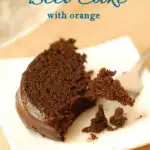 a pinterest image for chocolate beet cake