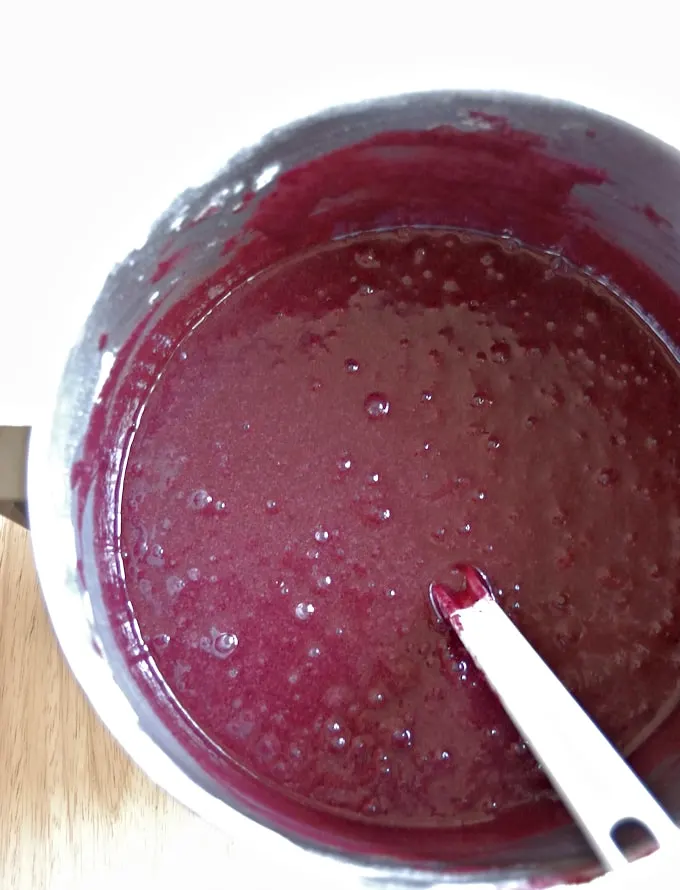 chocolate beet cake batter in a bowl