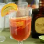 a glass of mexican sangria